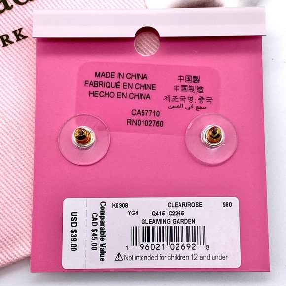 NWT ♠️Kate Spade♠️ Gleaming Gardenia Flower Studs, Rose Gold - Picture 11 of 15